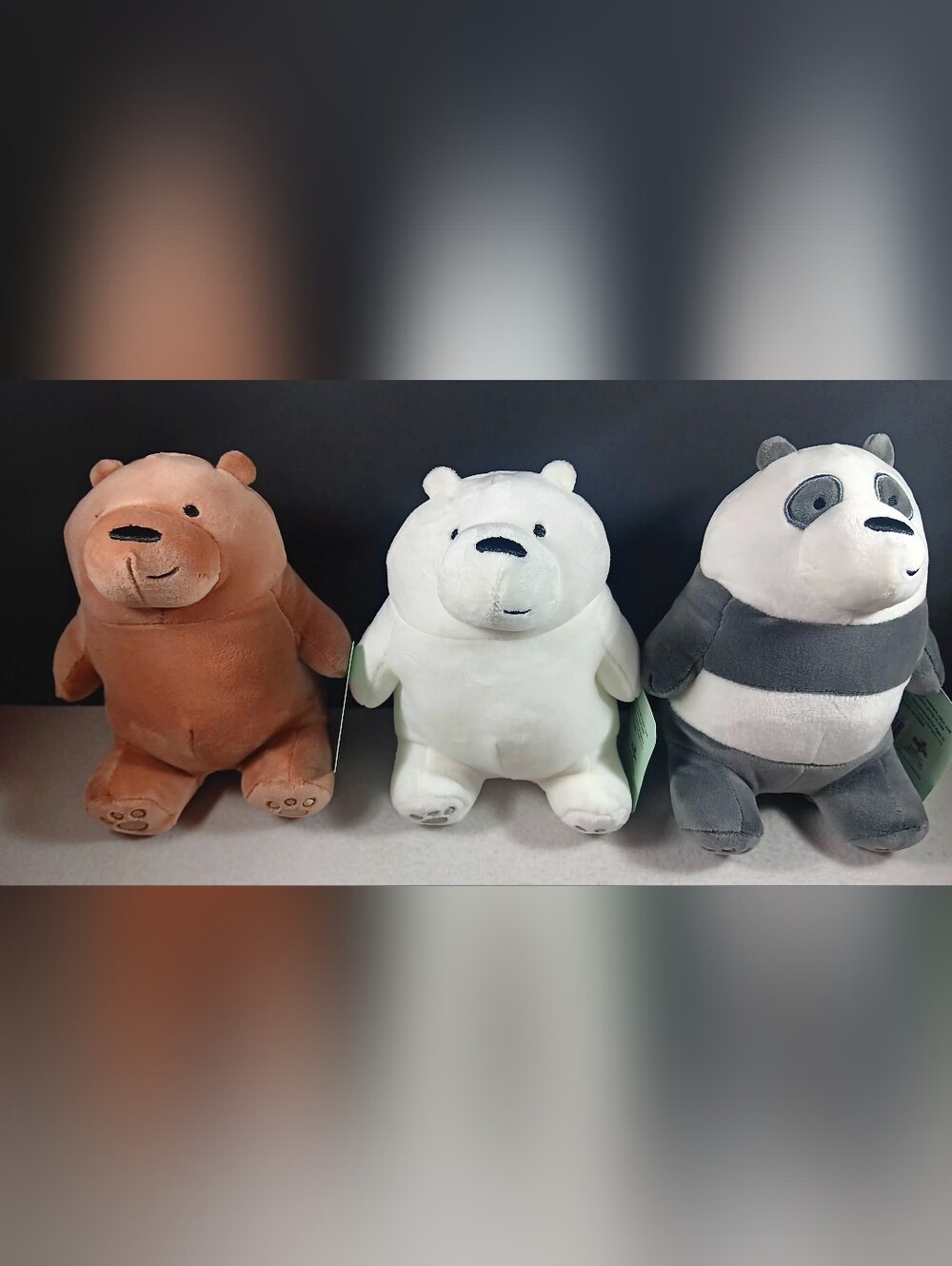 We Bare Bears Plush Toy 7" Bears Standing Cuddle Soft Plushies Set of 3 CN 2024